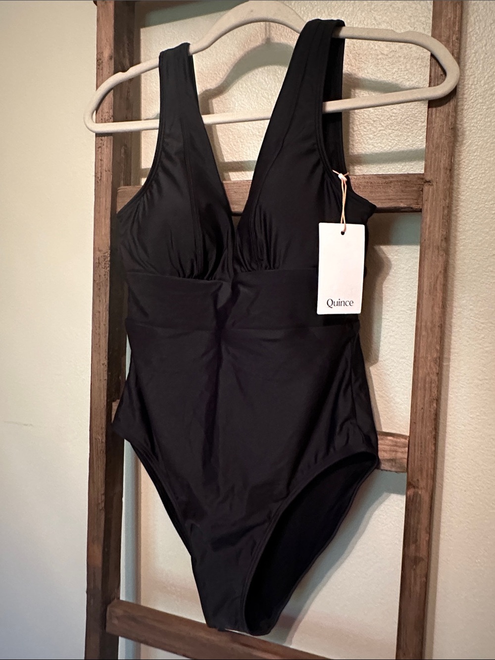 Quince Medium Italian Plunge One-Piece
Swimsuit - Black
